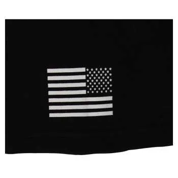 2-Sided Security T-Shirt with US Flag On Sleeve - Black