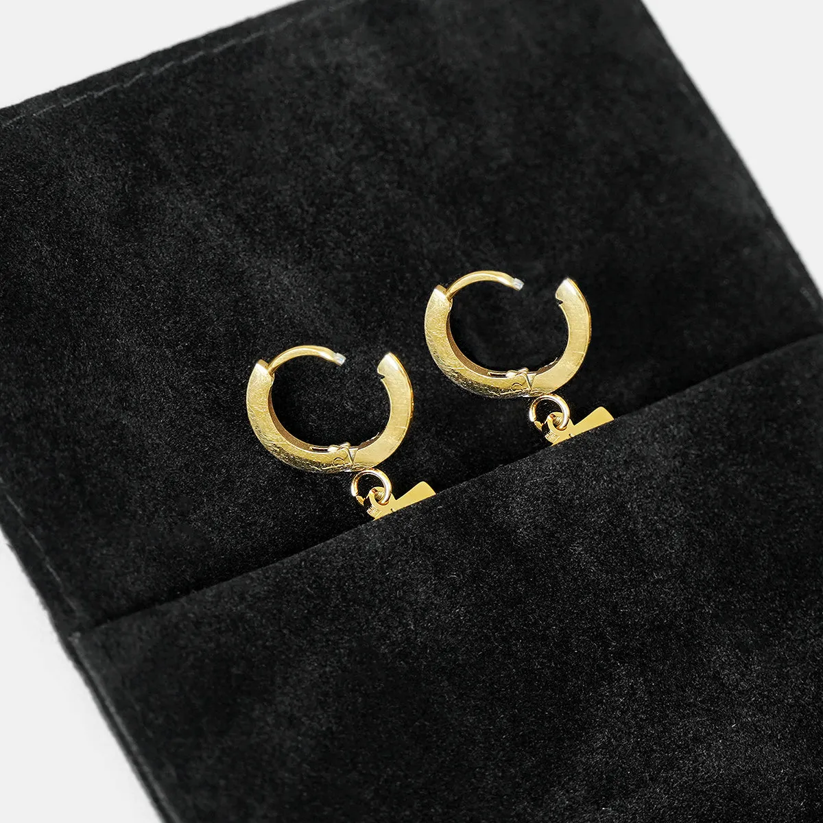 48 Number Earring - Gold Plated Stainless Steel