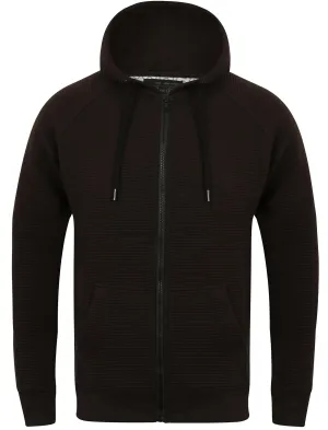 Alfar Ottoman Zip Through Hoodie in Jet Black - Dissident