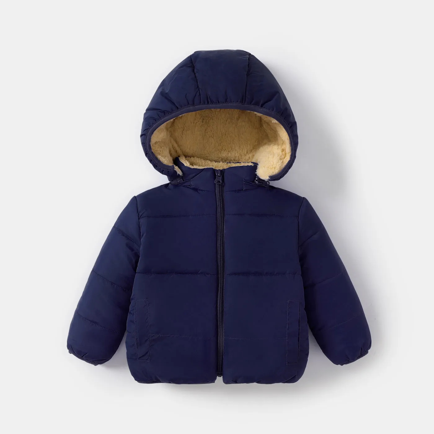 Baby / Toddler Causal Fluff Solid Long-sleeve Hooded Coat