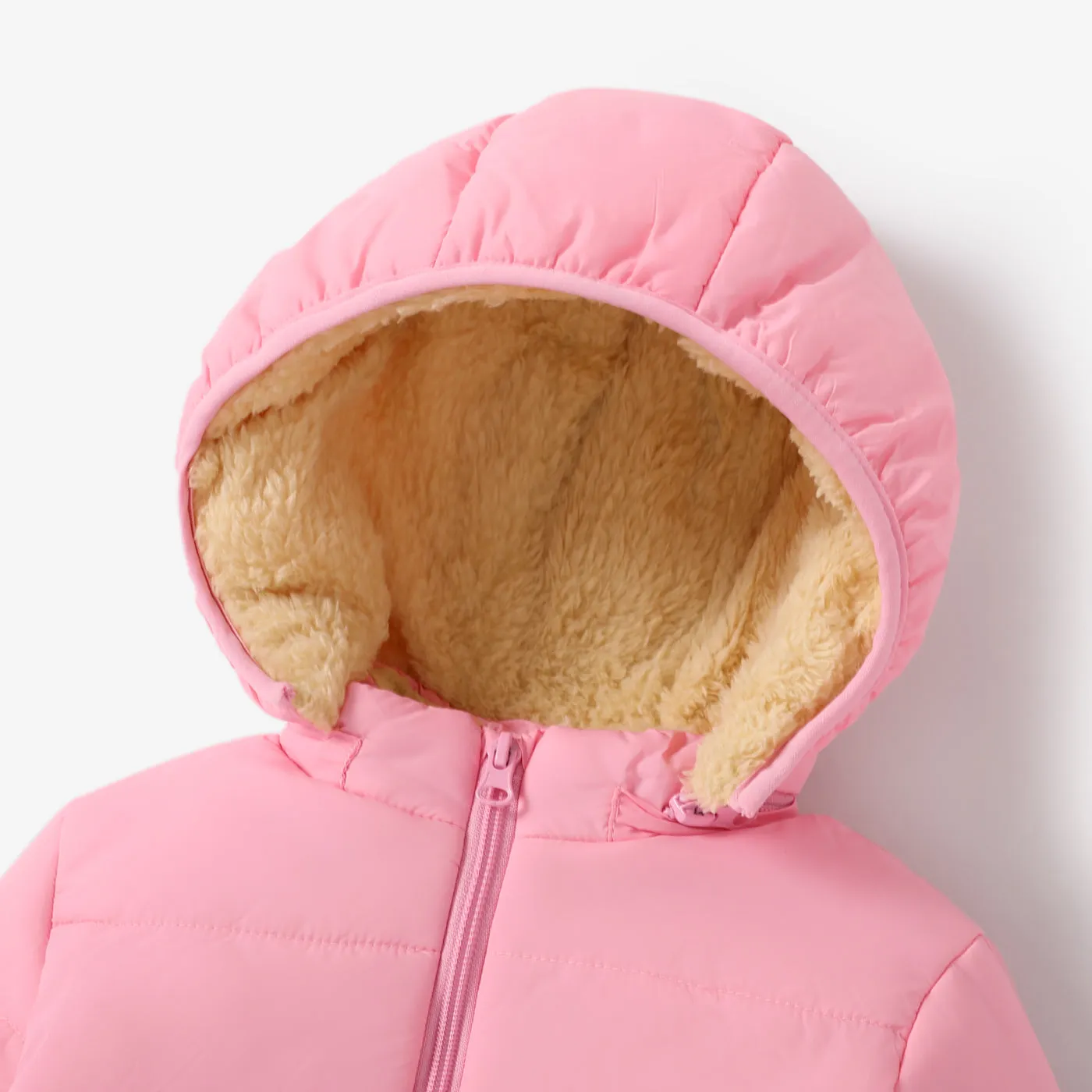 Baby / Toddler Causal Fluff Solid Long-sleeve Hooded Coat