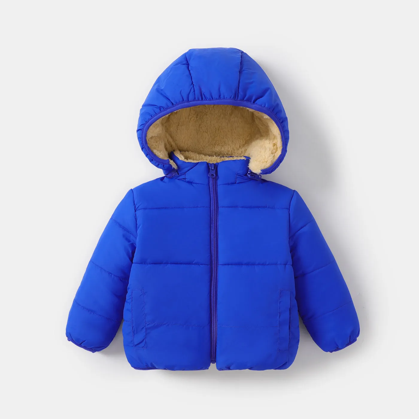 Baby / Toddler Causal Fluff Solid Long-sleeve Hooded Coat