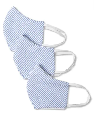 Blue Stripe Oxford Face Masks 3-Pack