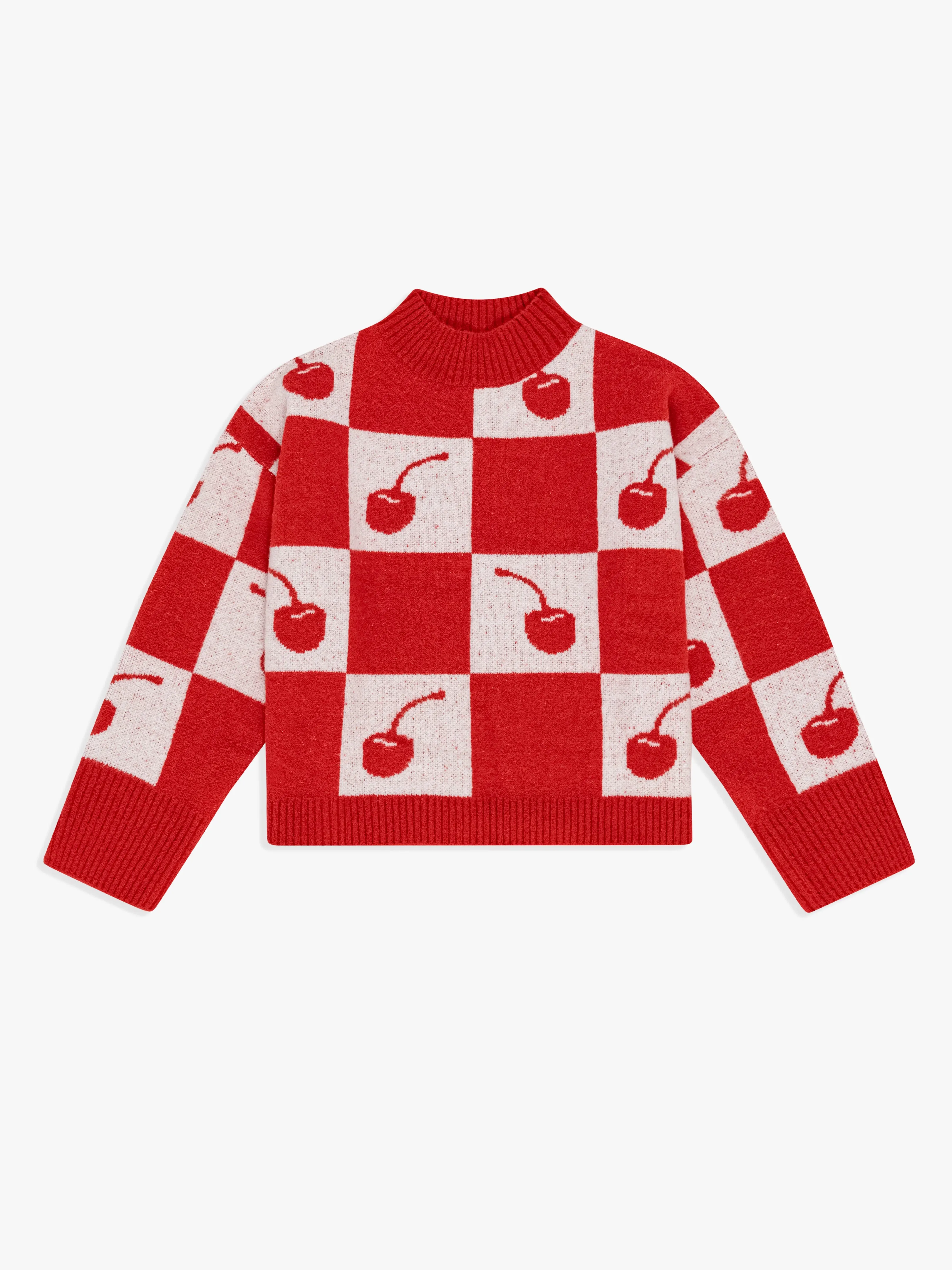 Brooke Sweater - Cherry Check