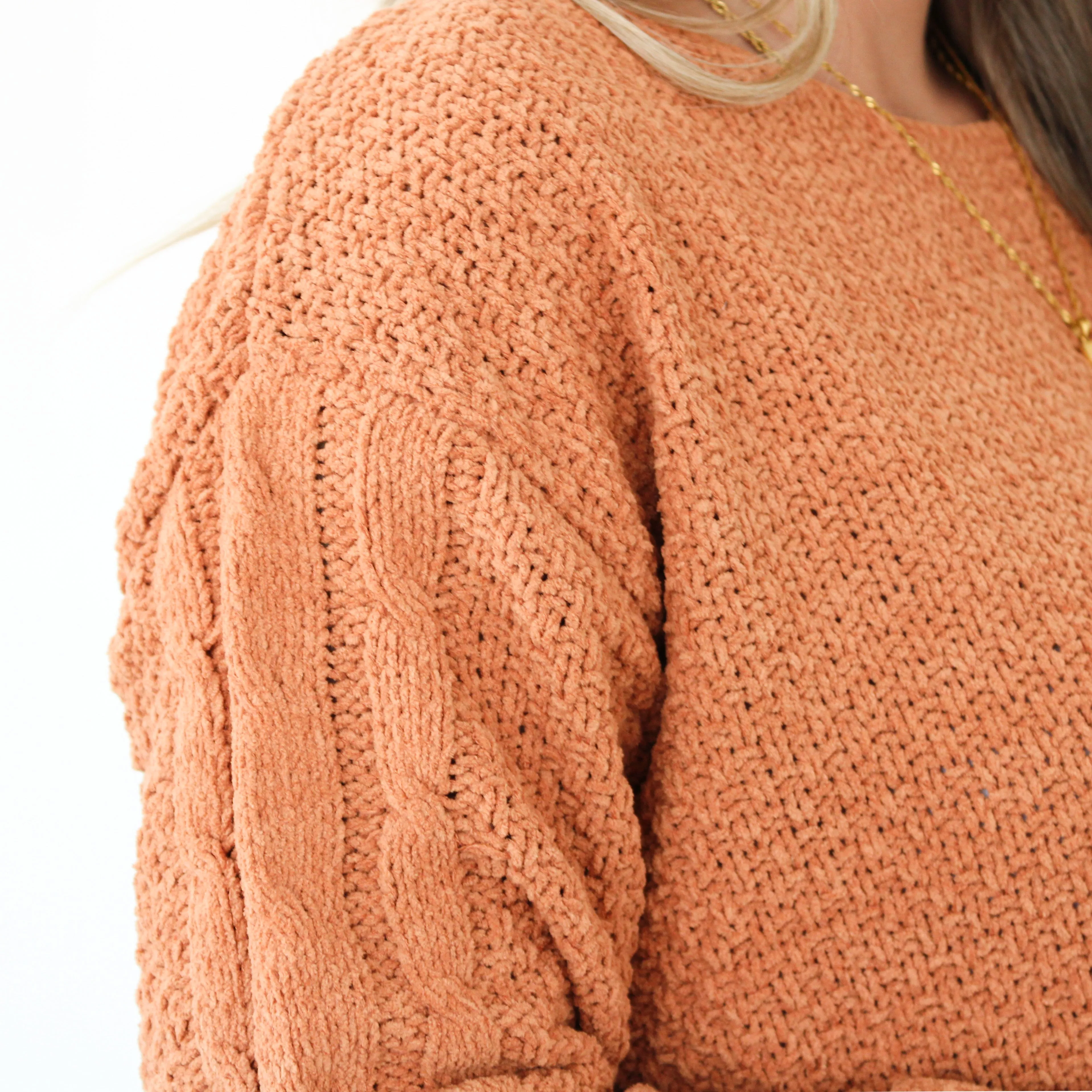 Cable Knit Sleeve Sweater