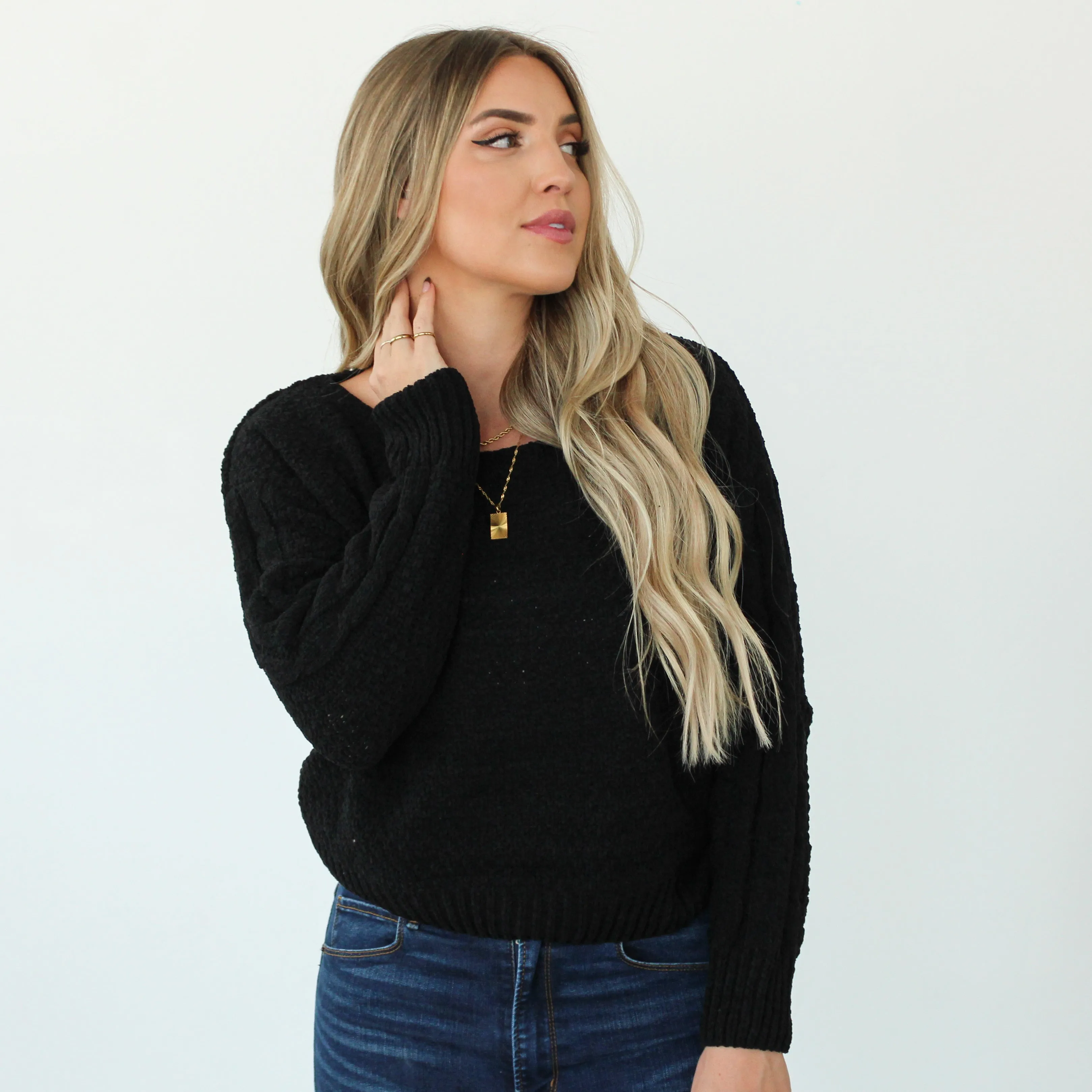 Cable Knit Sleeve Sweater