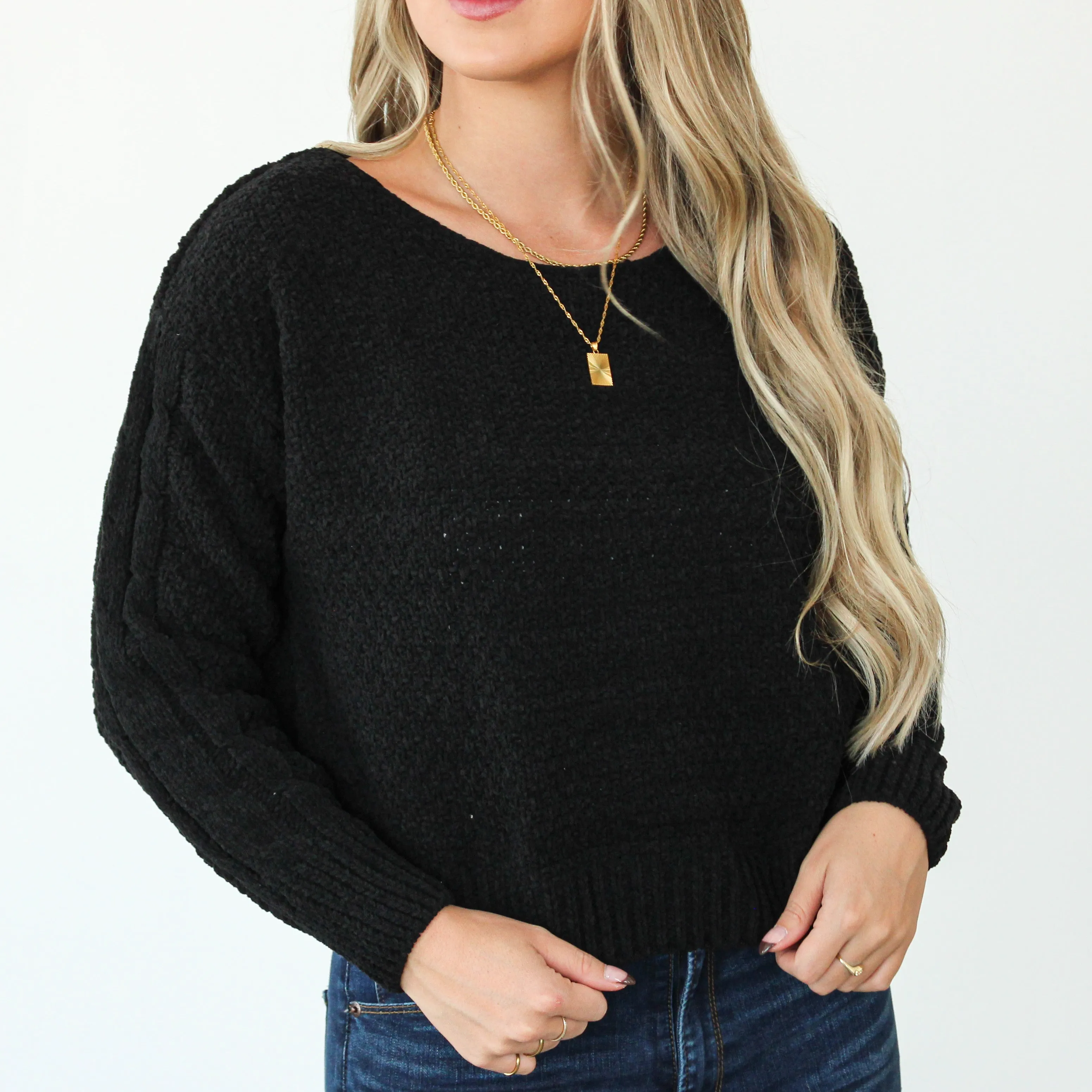 Cable Knit Sleeve Sweater