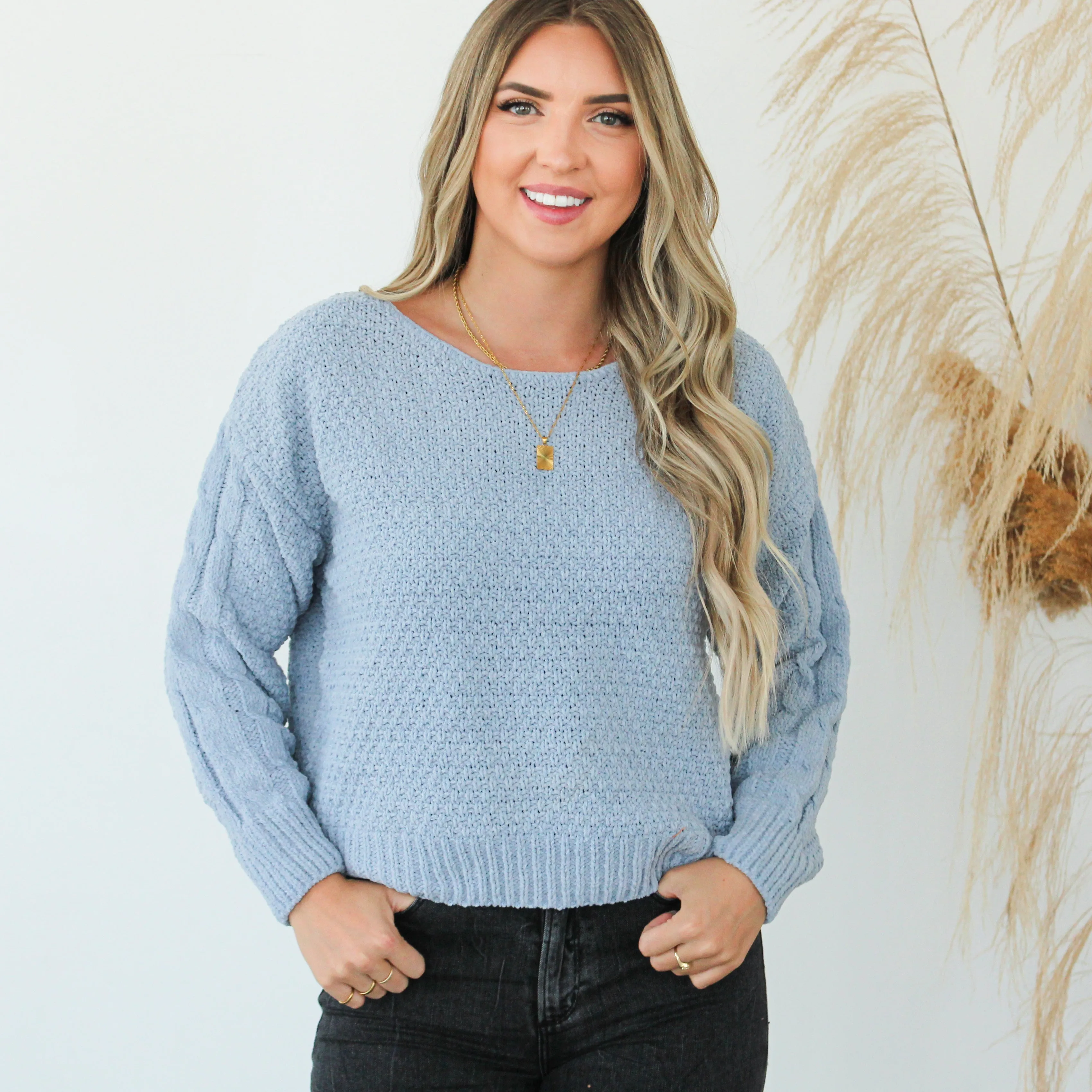 Cable Knit Sleeve Sweater