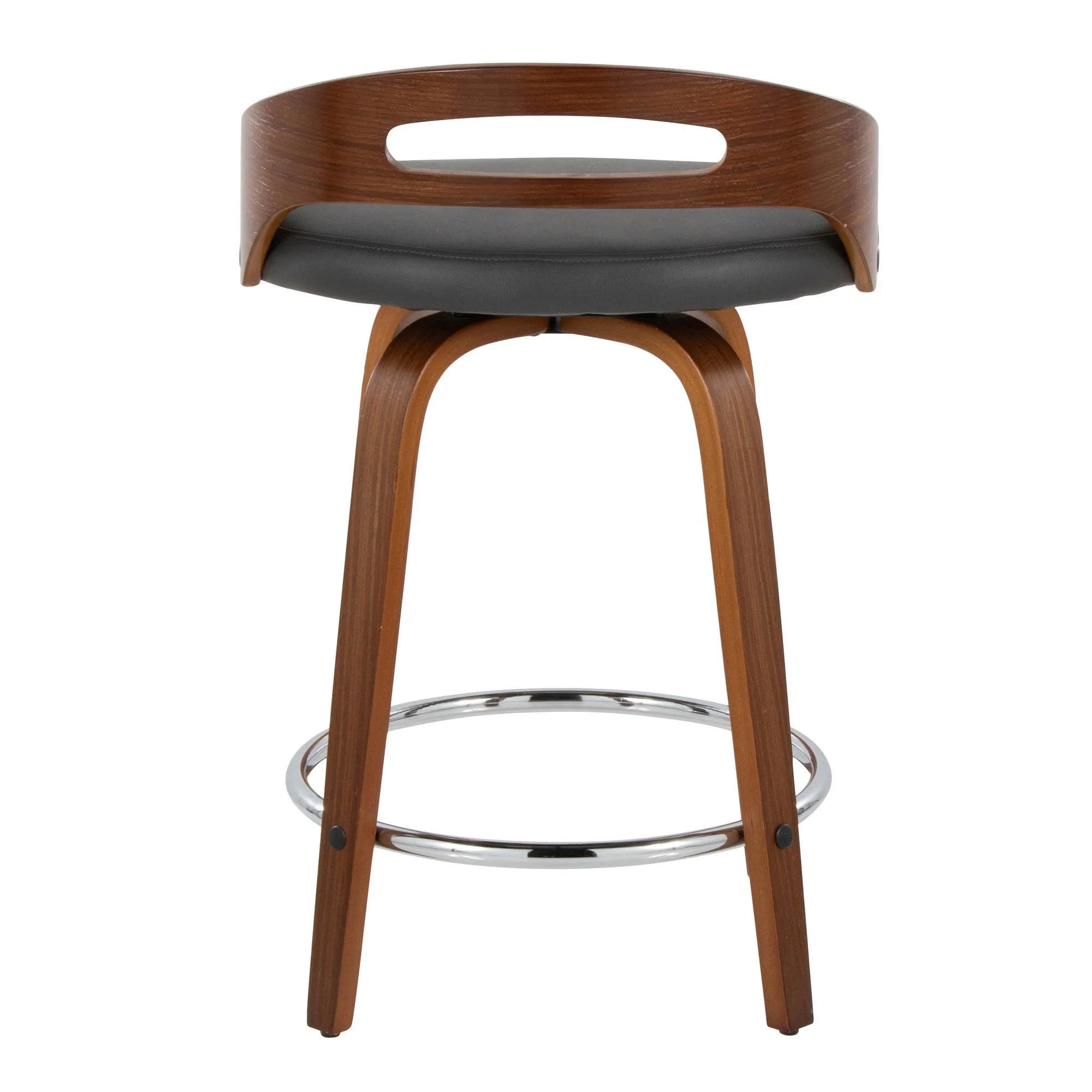 Cassis 24" Fixed-Height Counter Stool - Set of 2 By LumiSource - B24-CASSISPU-GRTZQ2 LGYLGYBK2