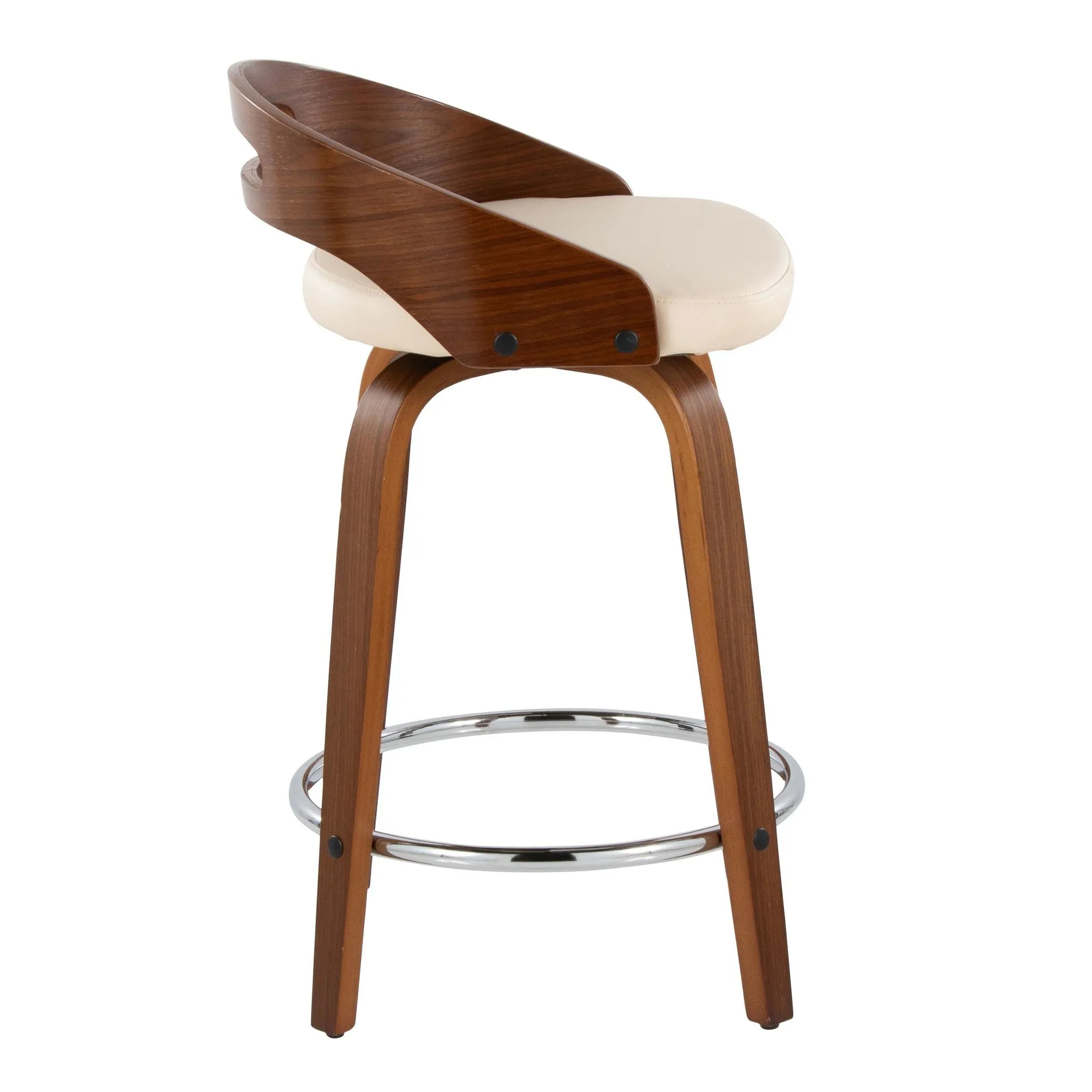 Cassis 24" Fixed-Height Counter Stool - Set of 2 By LumiSource - B24-CASSISPU-GRTZQ2 LGYLGYBK2