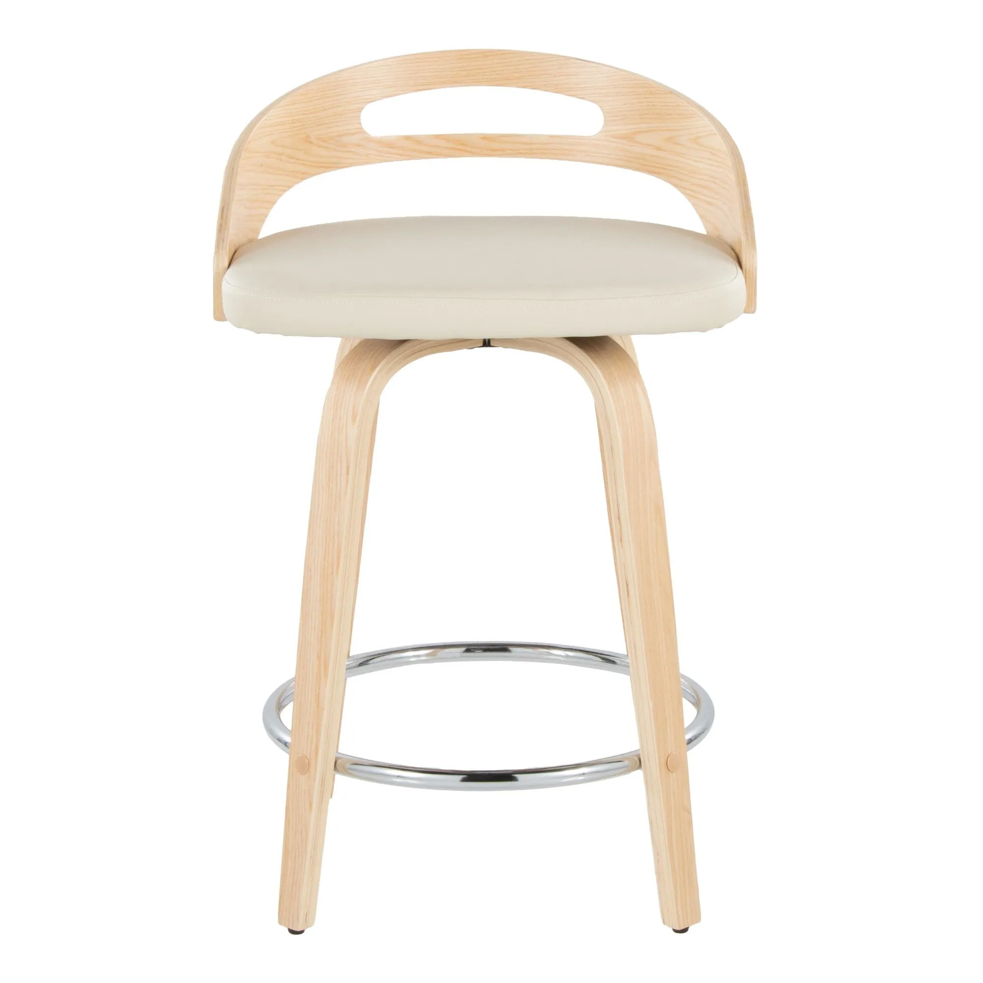 Cassis 24" Fixed-Height Counter Stool - Set of 2 By LumiSource - B24-CASSISPU-GRTZQ2 LGYLGYBK2