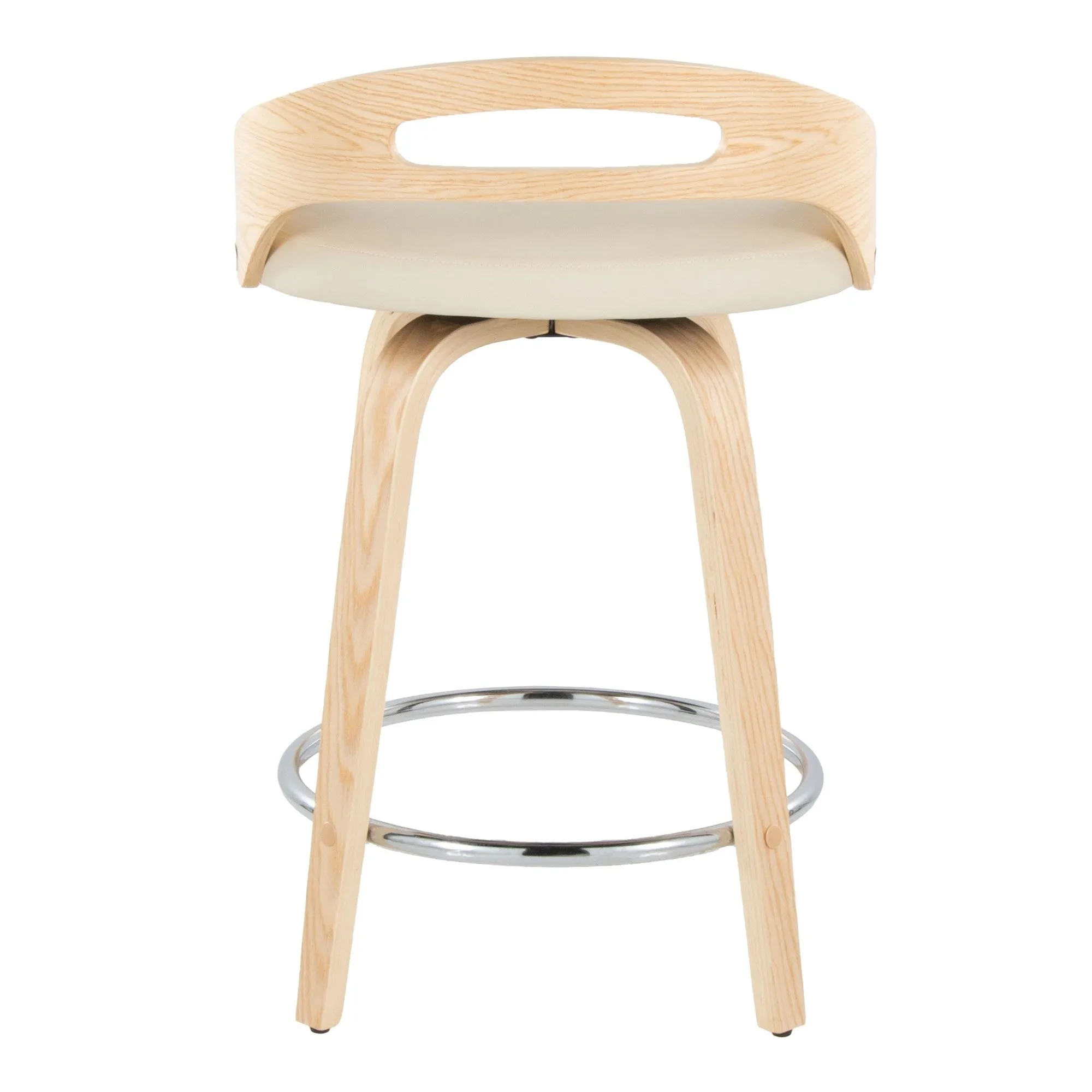 Cassis 24" Fixed-Height Counter Stool - Set of 2 By LumiSource - B24-CASSISPU-GRTZQ2 LGYLGYBK2