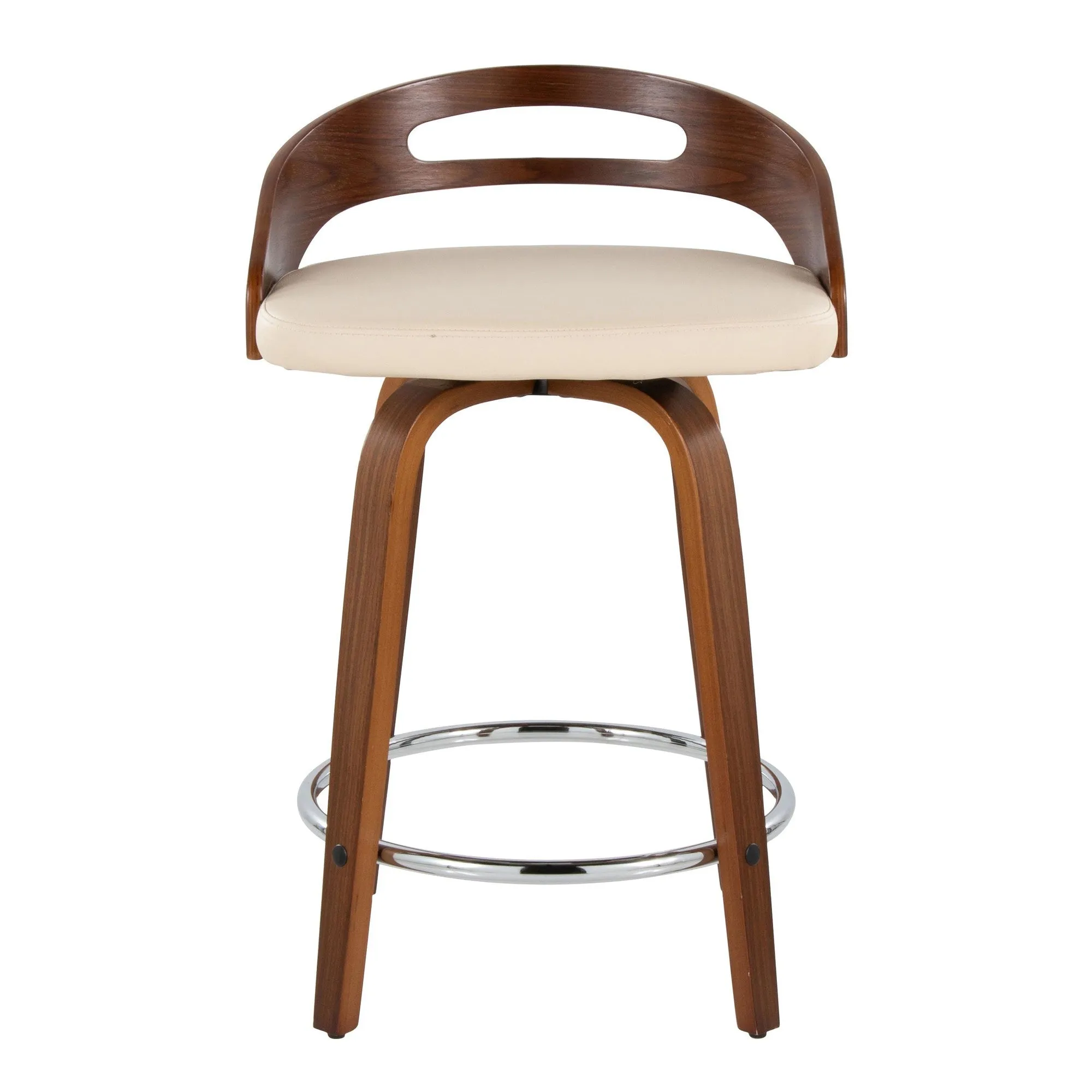 Cassis 24" Fixed-Height Counter Stool - Set of 2 By LumiSource - B24-CASSISPU-GRTZQ2 LGYLGYBK2