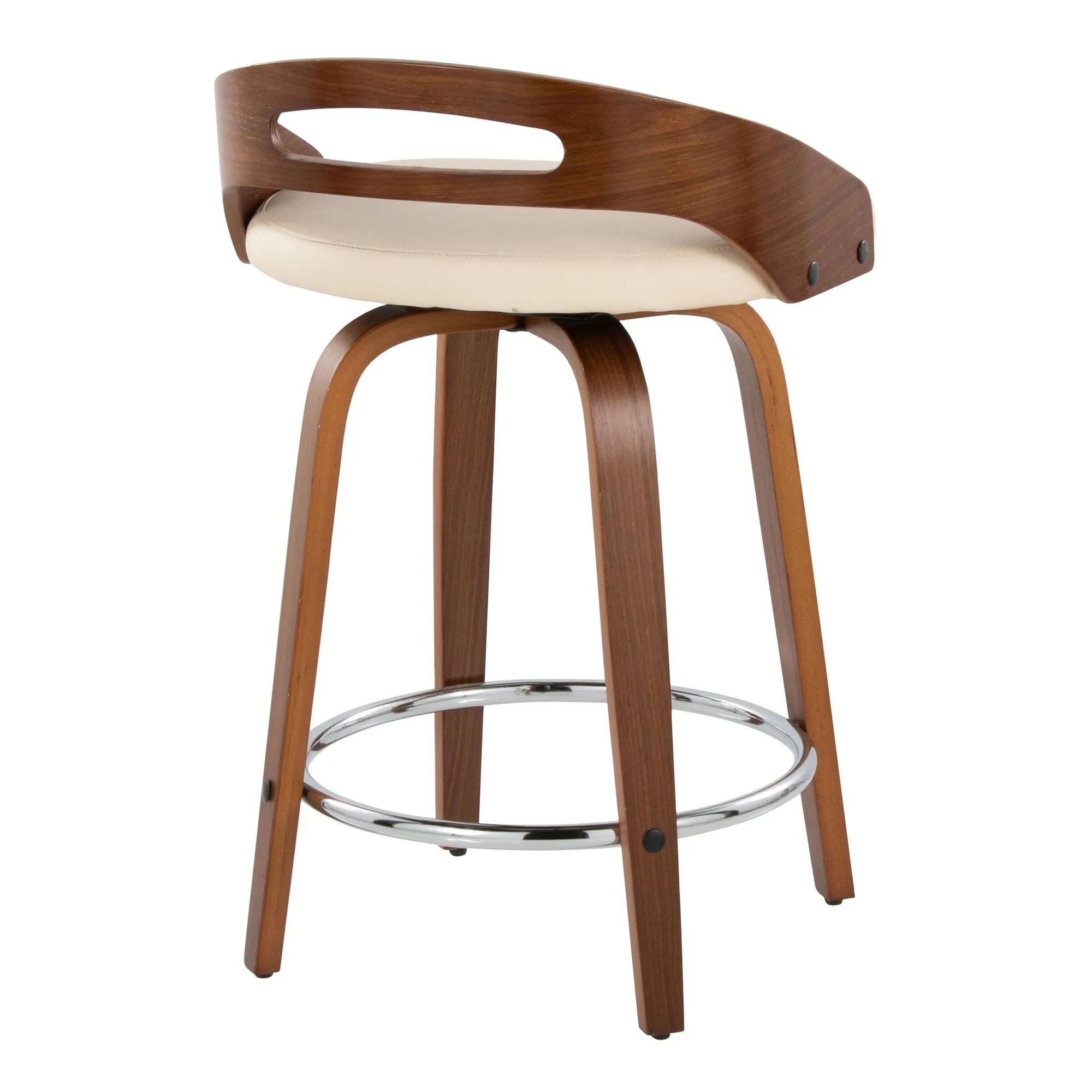 Cassis 24" Fixed-Height Counter Stool - Set of 2 By LumiSource - B24-CASSISPU-GRTZQ2 LGYLGYBK2