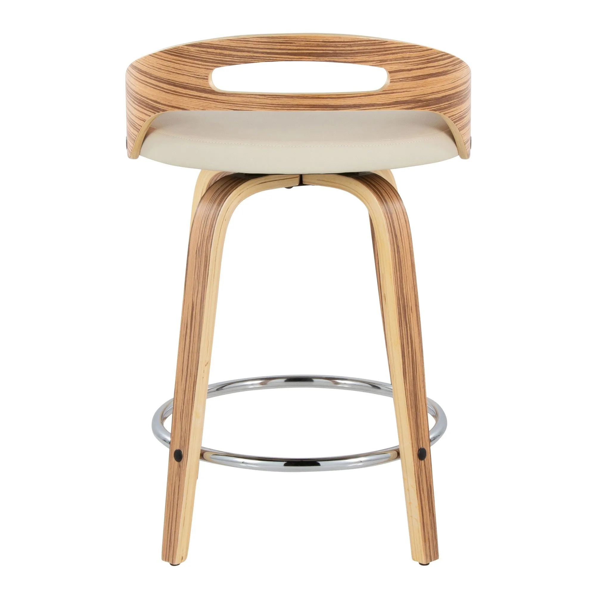 Cassis 24" Fixed-Height Counter Stool - Set of 2 By LumiSource - B24-CASSISPU-GRTZQ2 LGYLGYBK2