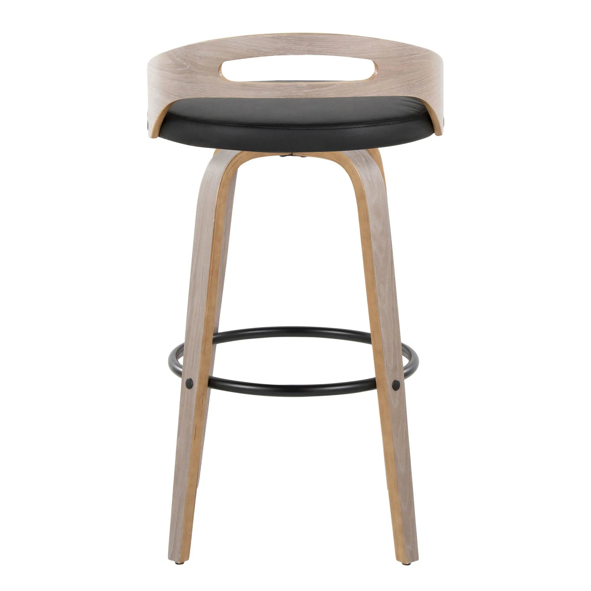 Cassis 30" Fixed-Height Barstool - Set of 2 By LumiSource - B30-CASSISPU-GRTZQ2 LGYLGYBK2