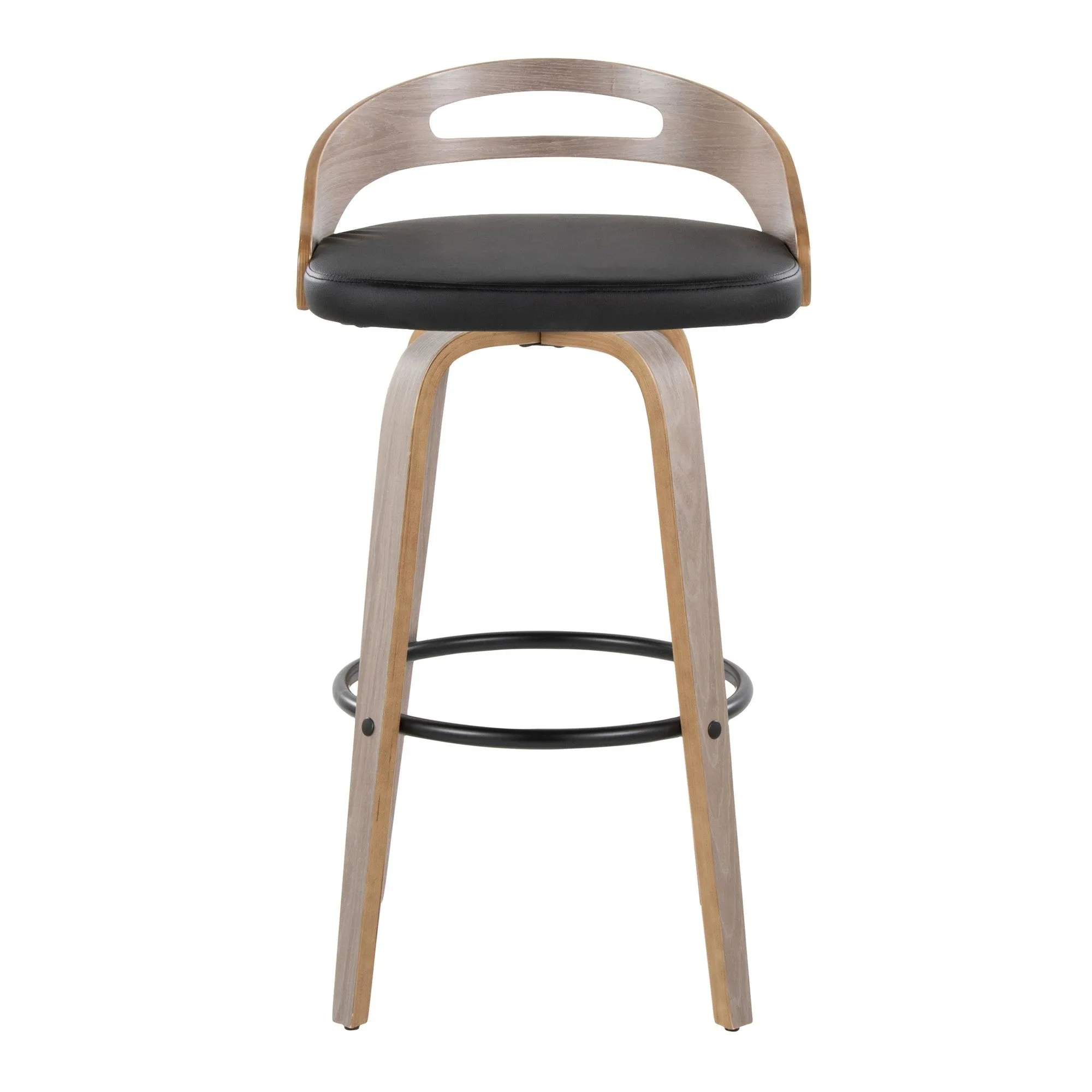 Cassis 30" Fixed-Height Barstool - Set of 2 By LumiSource - B30-CASSISPU-GRTZQ2 LGYLGYBK2