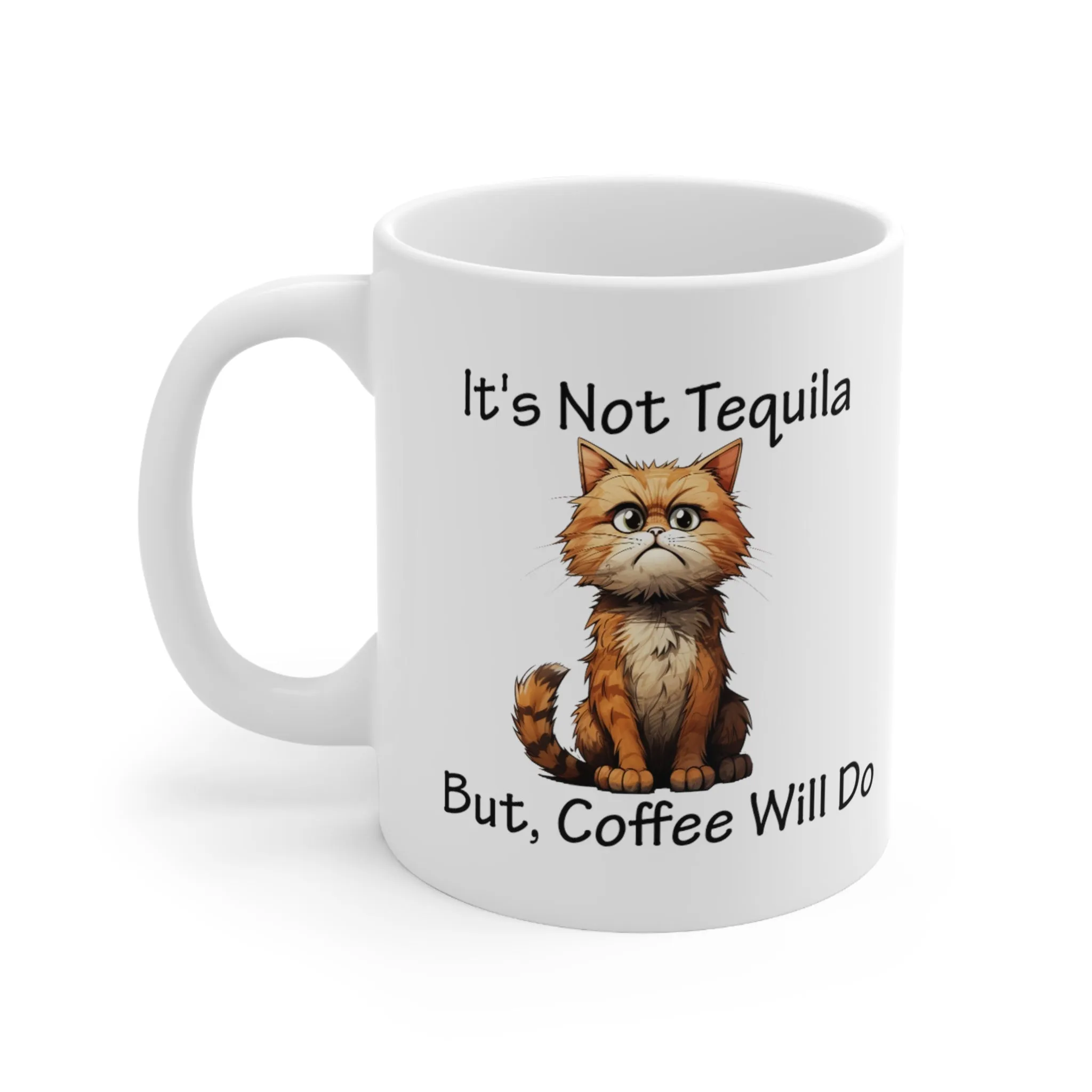 Ceramic Cat Coffee Mug 11oz. Funny Mug. Perfect Gift For Cat Lover Cat Mom Cat Dat. Gift For Mom Gift for Dad Gift For Animal Lover