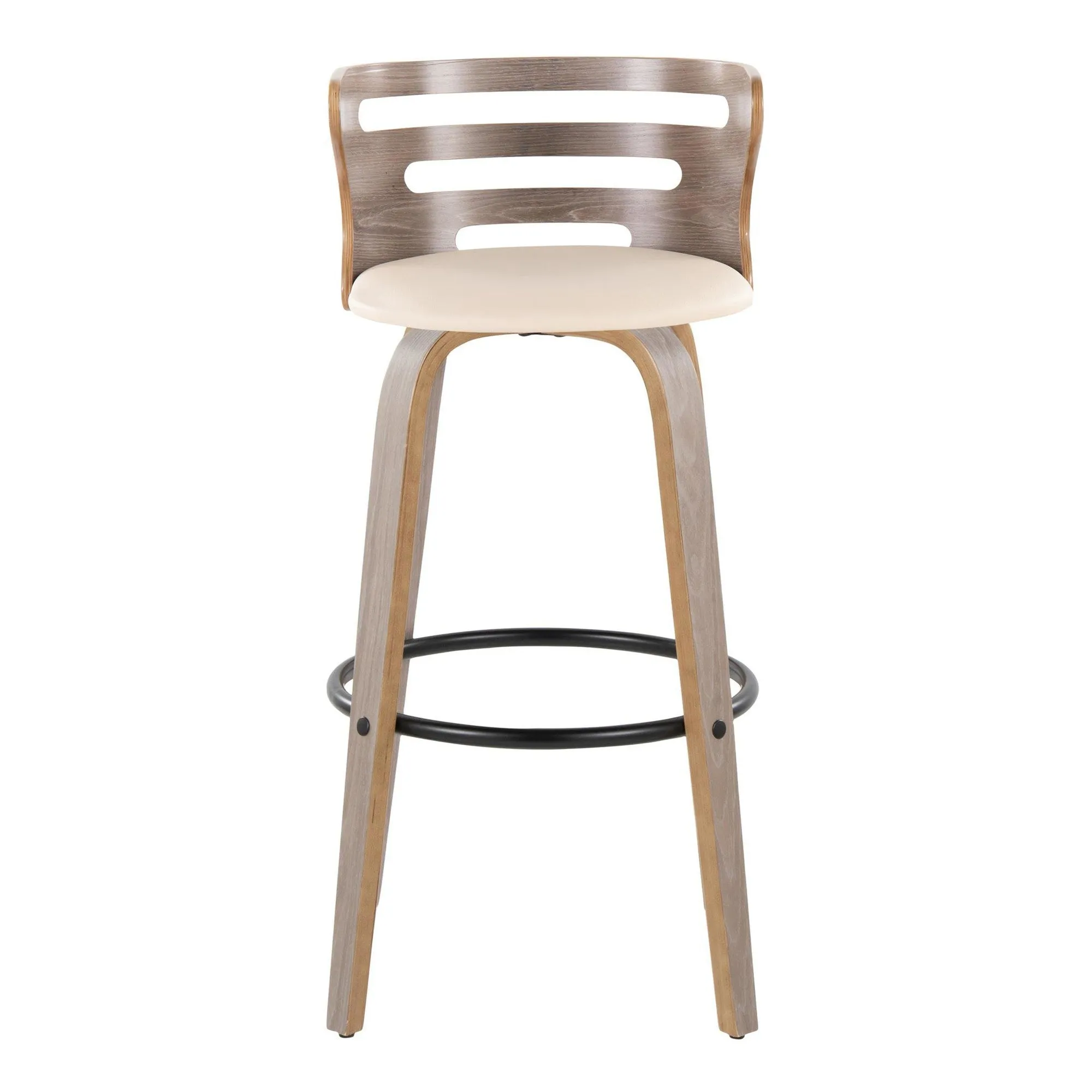 Cosini 30" Fixed-Height Barstool - Set of 2 By LumiSource - B30-COSIPU-GRTZQ2 LGYLGYBK2