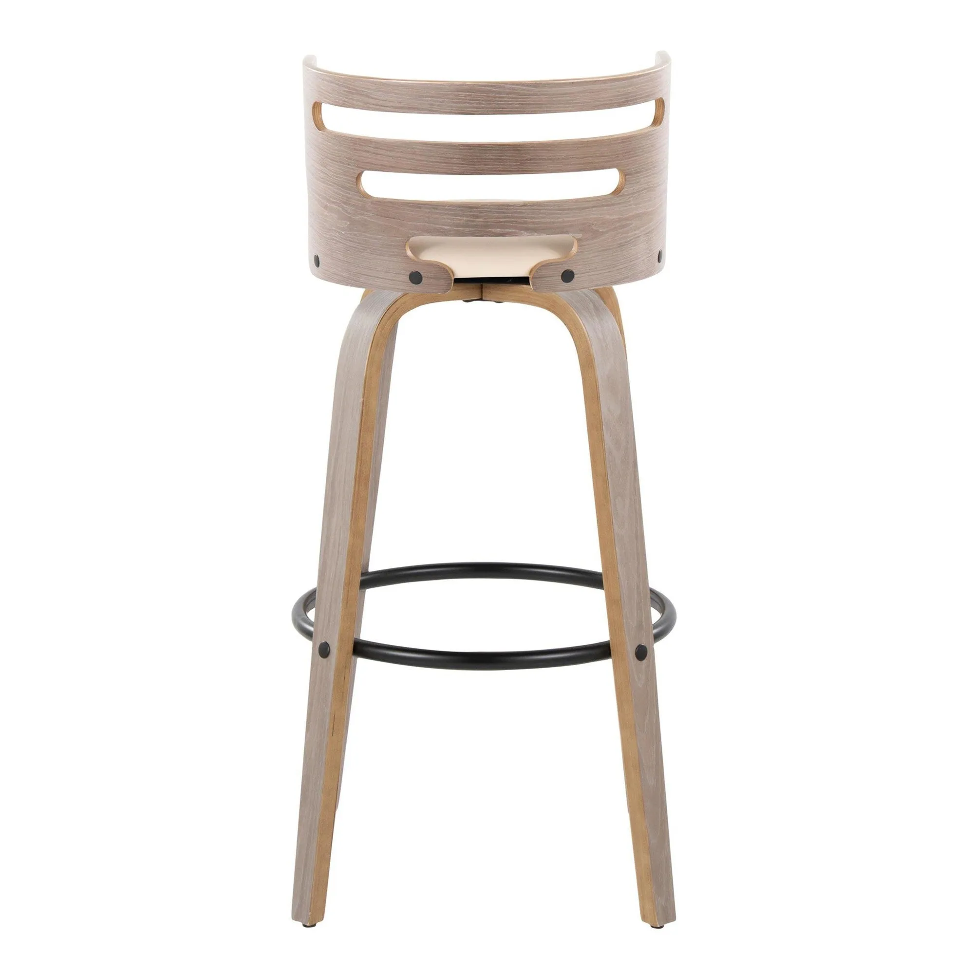 Cosini 30" Fixed-Height Barstool - Set of 2 By LumiSource - B30-COSIPU-GRTZQ2 LGYLGYBK2