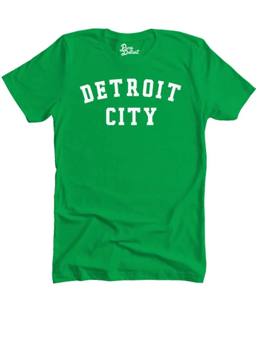 Detroit City Unisex T-shirt - White / Irish Green