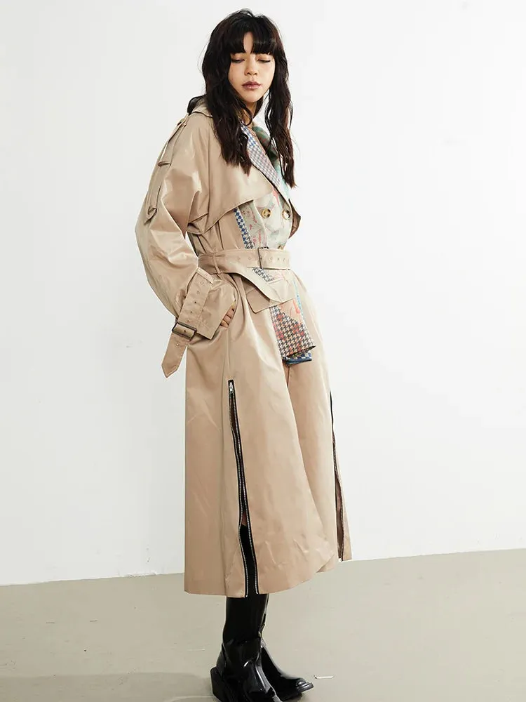 Draciey Printed Trench Coat