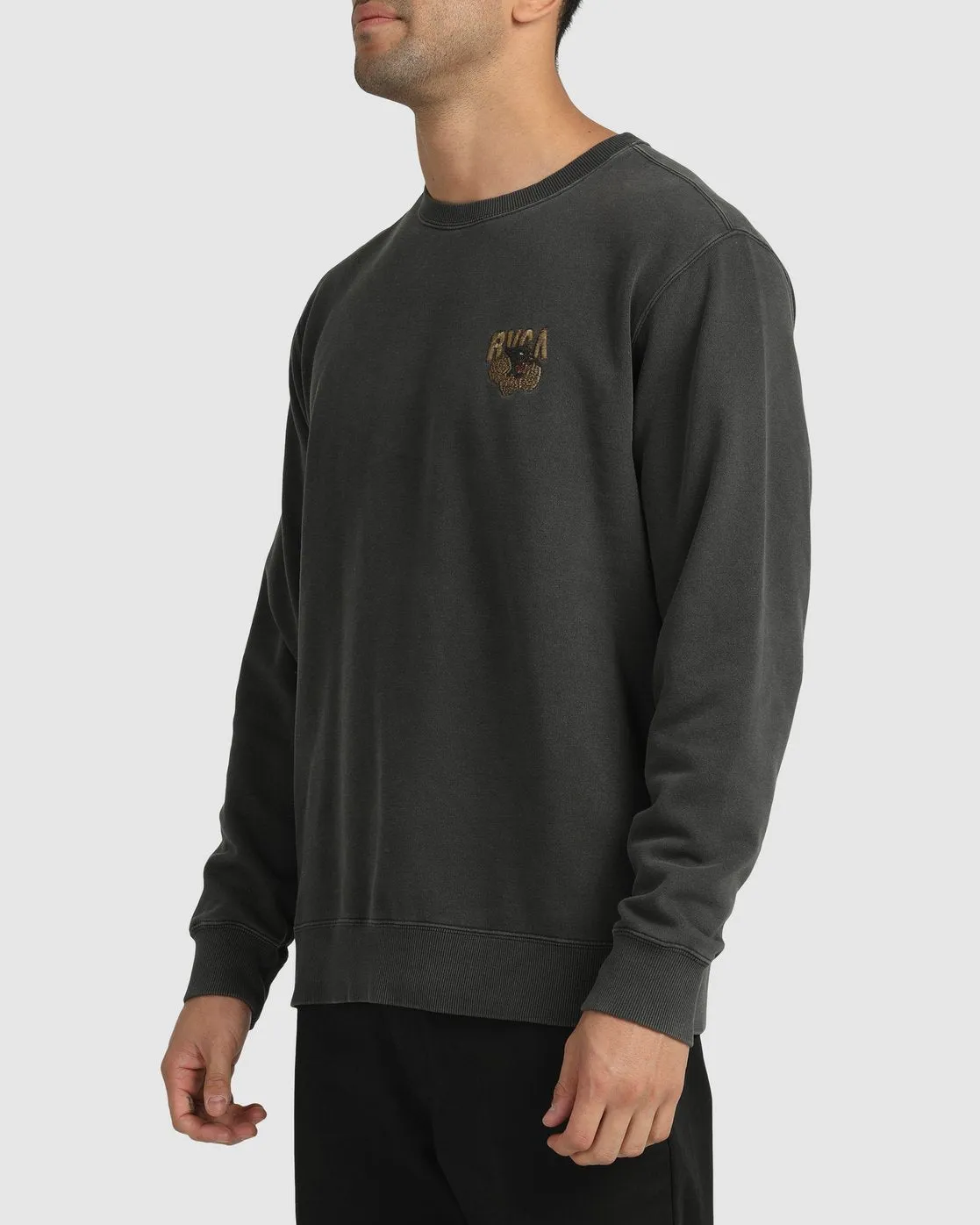 Easy Tiger Crewneck Sweatshirt - Washed Black