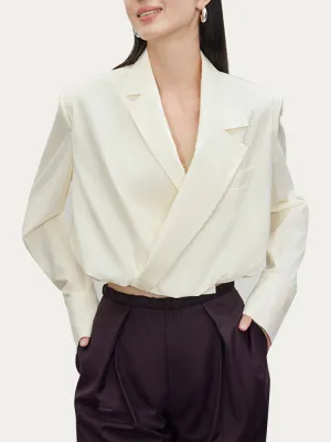 Elegant Solid Short Suit Jacket