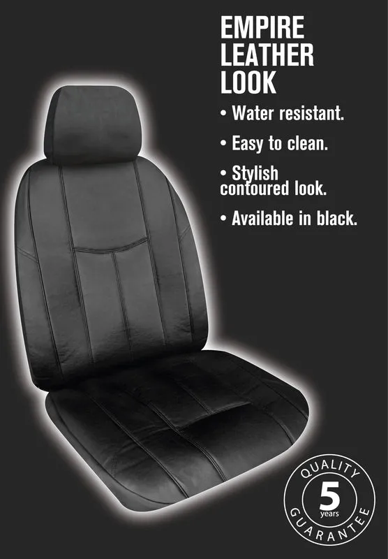 Empire Leather Look Seat Covers Suits Ford Ranger (PX) XL Single Cab, Bucket Seats 9/2011-6/2022