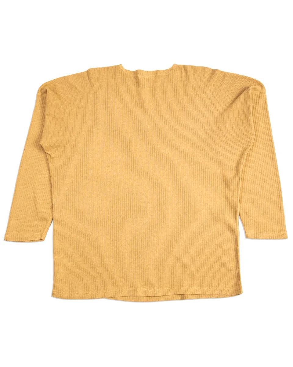 Extra Cotton Rib Crewneck L/S - Golden Yellow