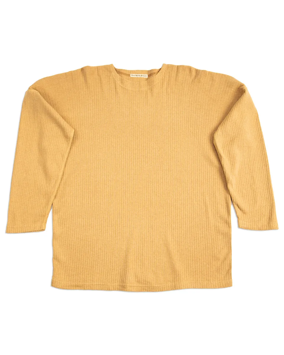 Extra Cotton Rib Crewneck L/S - Golden Yellow