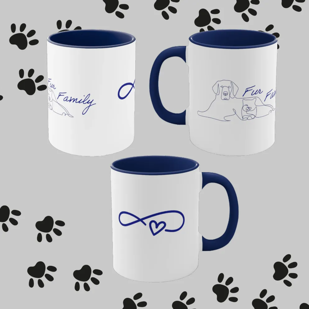 Fur Family Coffee Mug, 11oz. Fur Family. Mug For Pet Owner. Mug. Animal Lover. Cat Lover. Dog Lover. Birthday Gift. Fur Babies