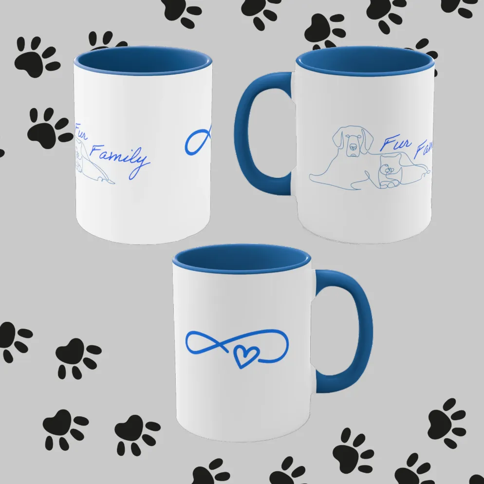 Fur Family Coffee Mug, 11oz. Fur Family. Mug For Pet Owner. Mug. Animal Lover. Cat Lover. Dog Lover. Birthday Gift. Fur Babies