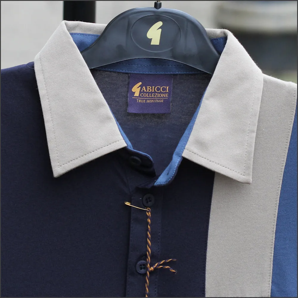 Gabicci X07 Navy Pattern Polo=