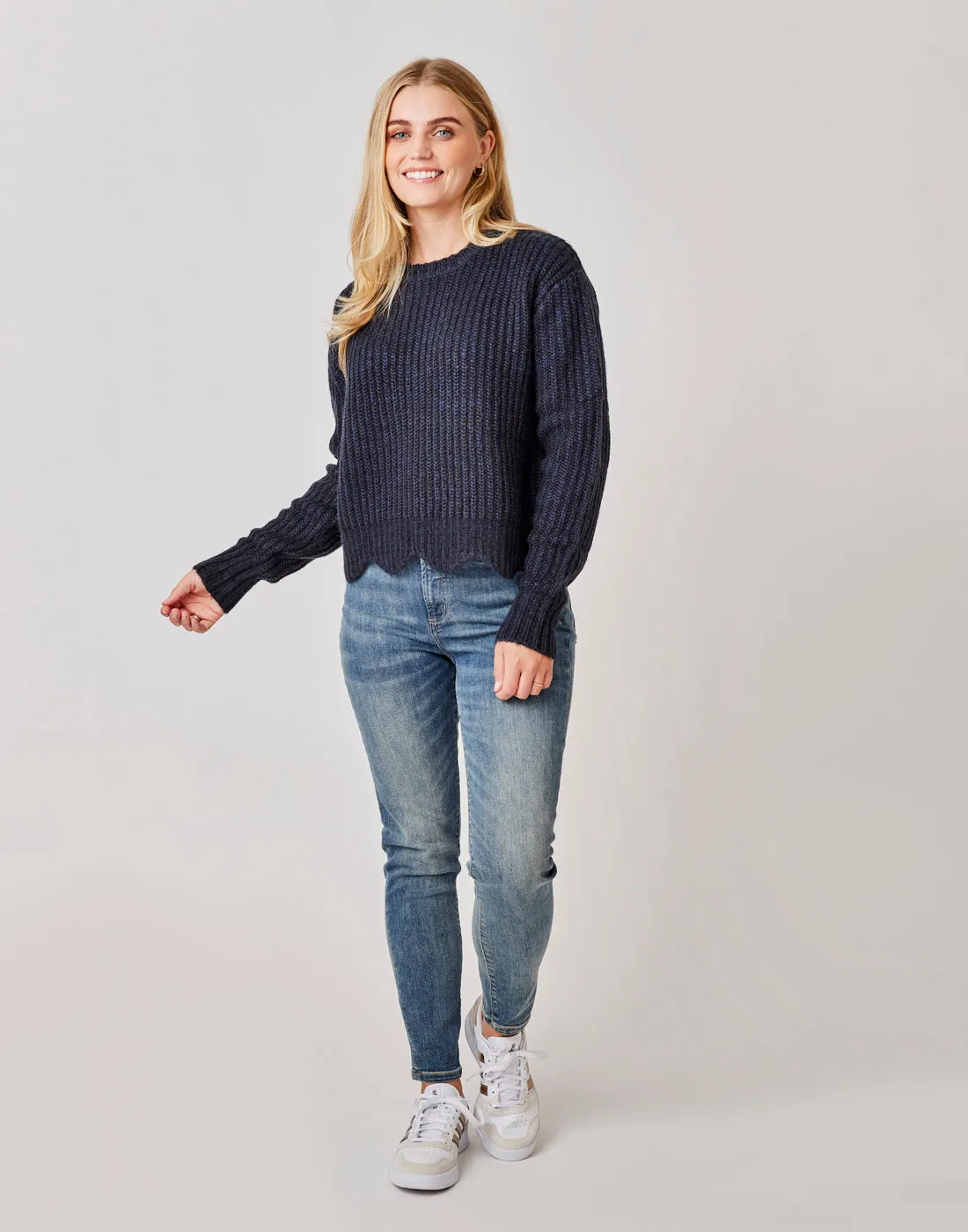 Groton Sweater: Navy Heather - FINAL SALE