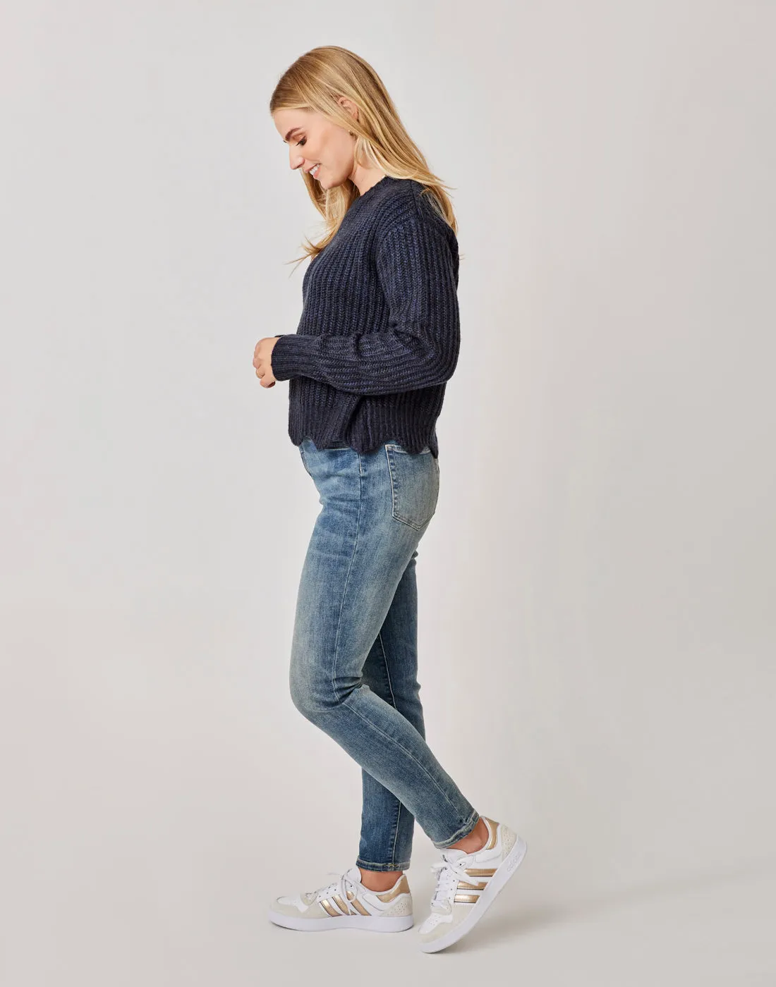 Groton Sweater: Navy Heather - FINAL SALE