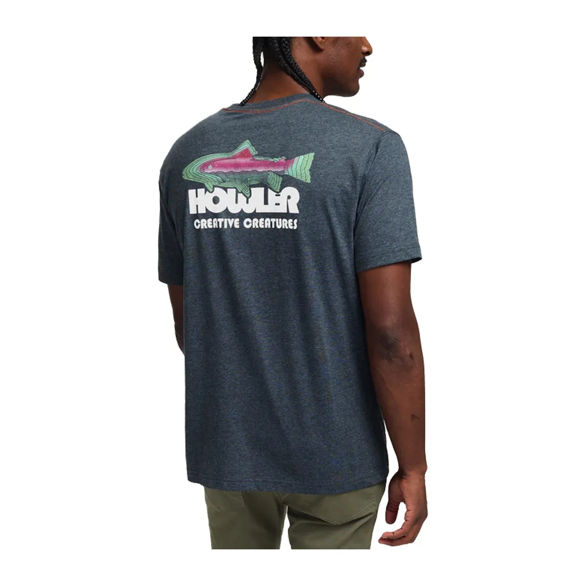 Howler Bros Blended Pocket T-Shirt Trucha : Charcoal Heather