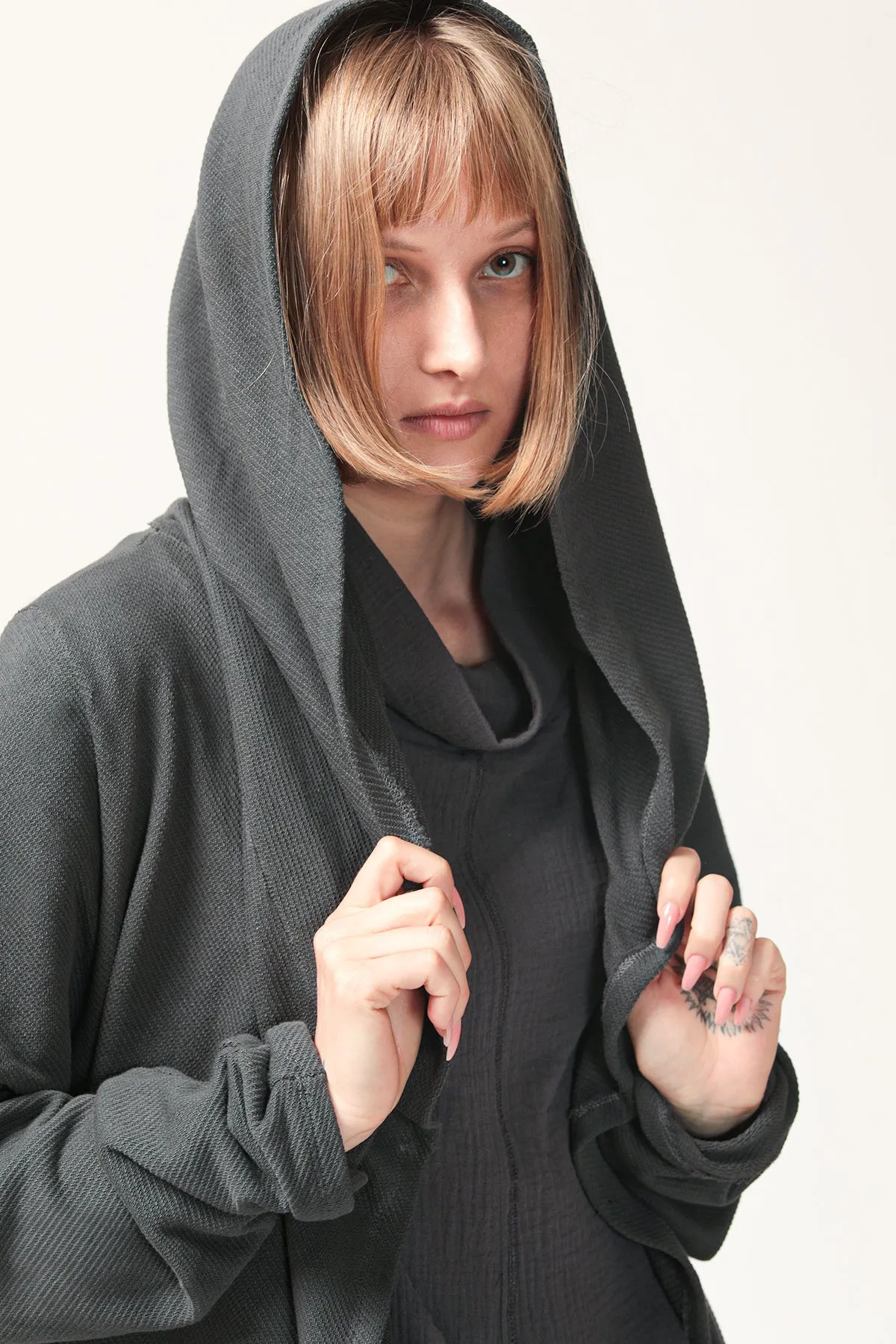 Long Hooded Cardigan for Women