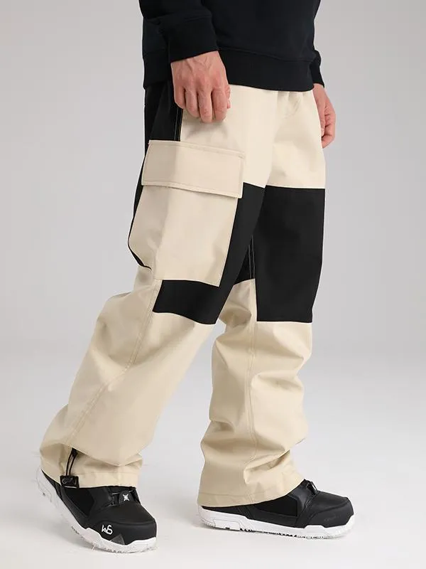 Men's Searipe Winter Freerider Colorblock Cargo Snow Pants