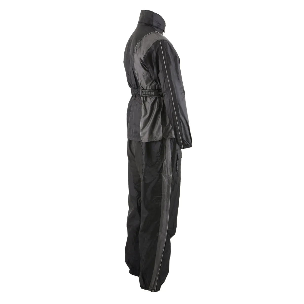 Milwaukee Leather SH2225L Women's Black and Grey Waterproof Rain Suit