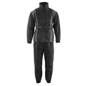 Milwaukee Leather SH2225L Women's Black and Grey Waterproof Rain Suit