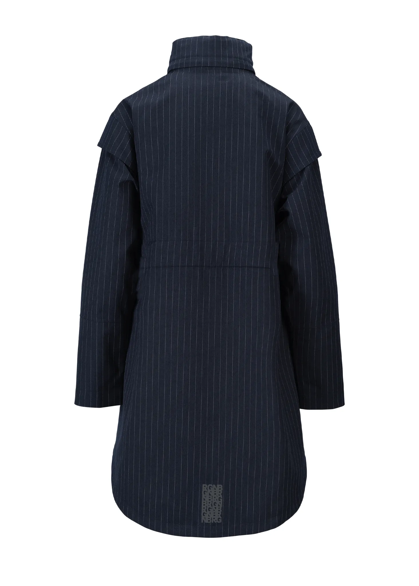 Monsun Coat - Navy Pinstripe