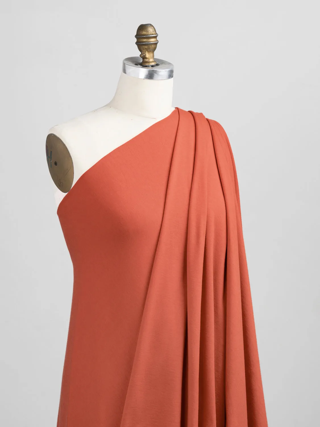 Organic Cotton   Tencel Stretch Knit Jersey - Terracotta