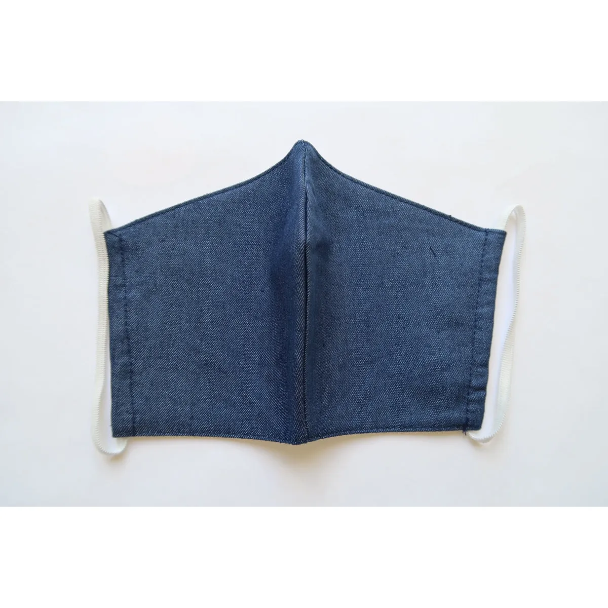 Pack (2pc) | Light Cotton Denim Fabric Facemasks | 3 layers M196