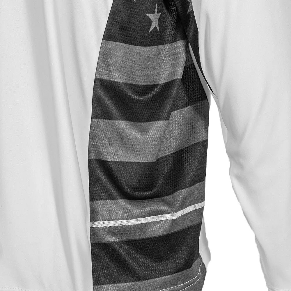 Performance Long Sleeve Shirt | Blackout American Flag | Tuna Attack