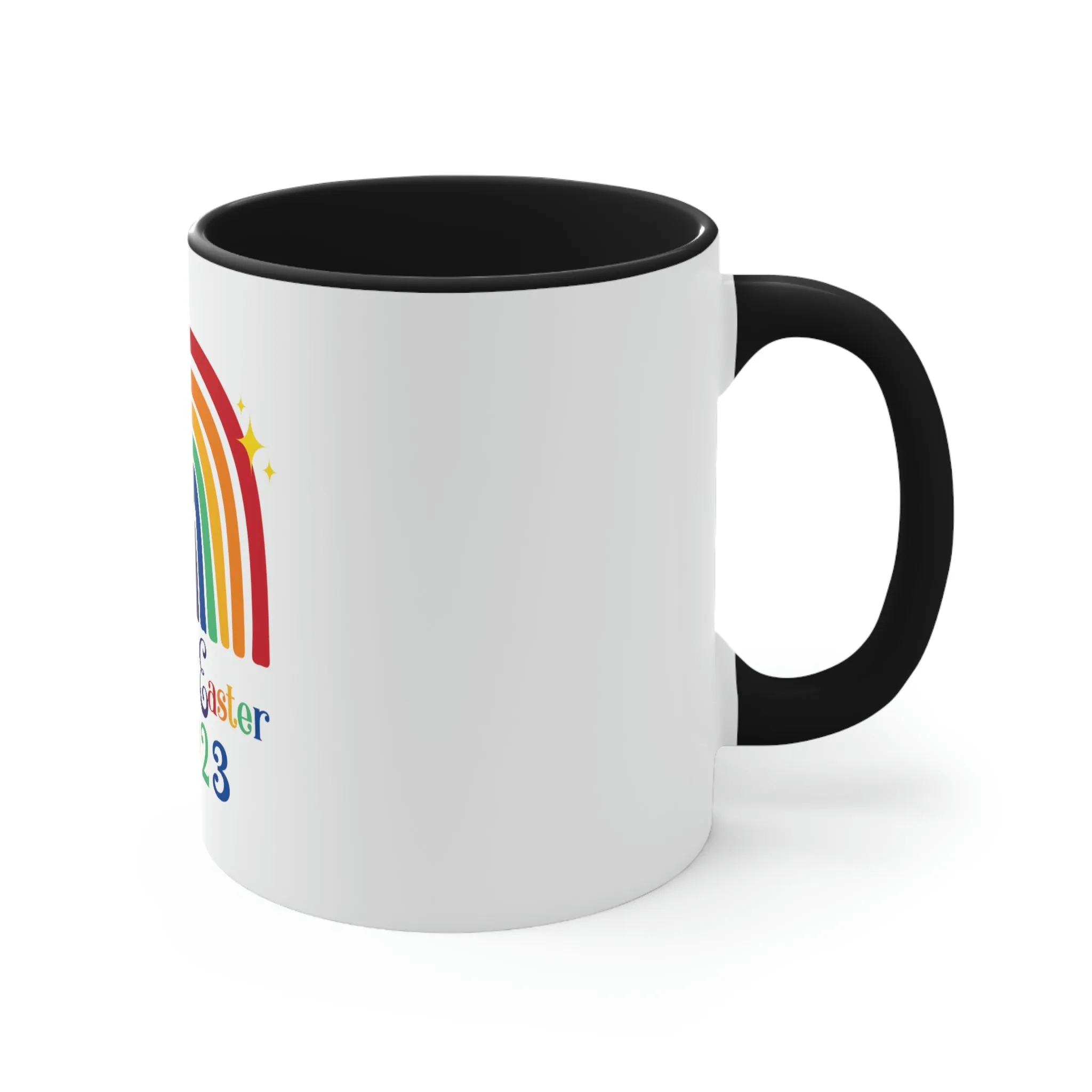 Rainbow Flag Accent Coffee Mug Easter Festival - Happy Easter 2023