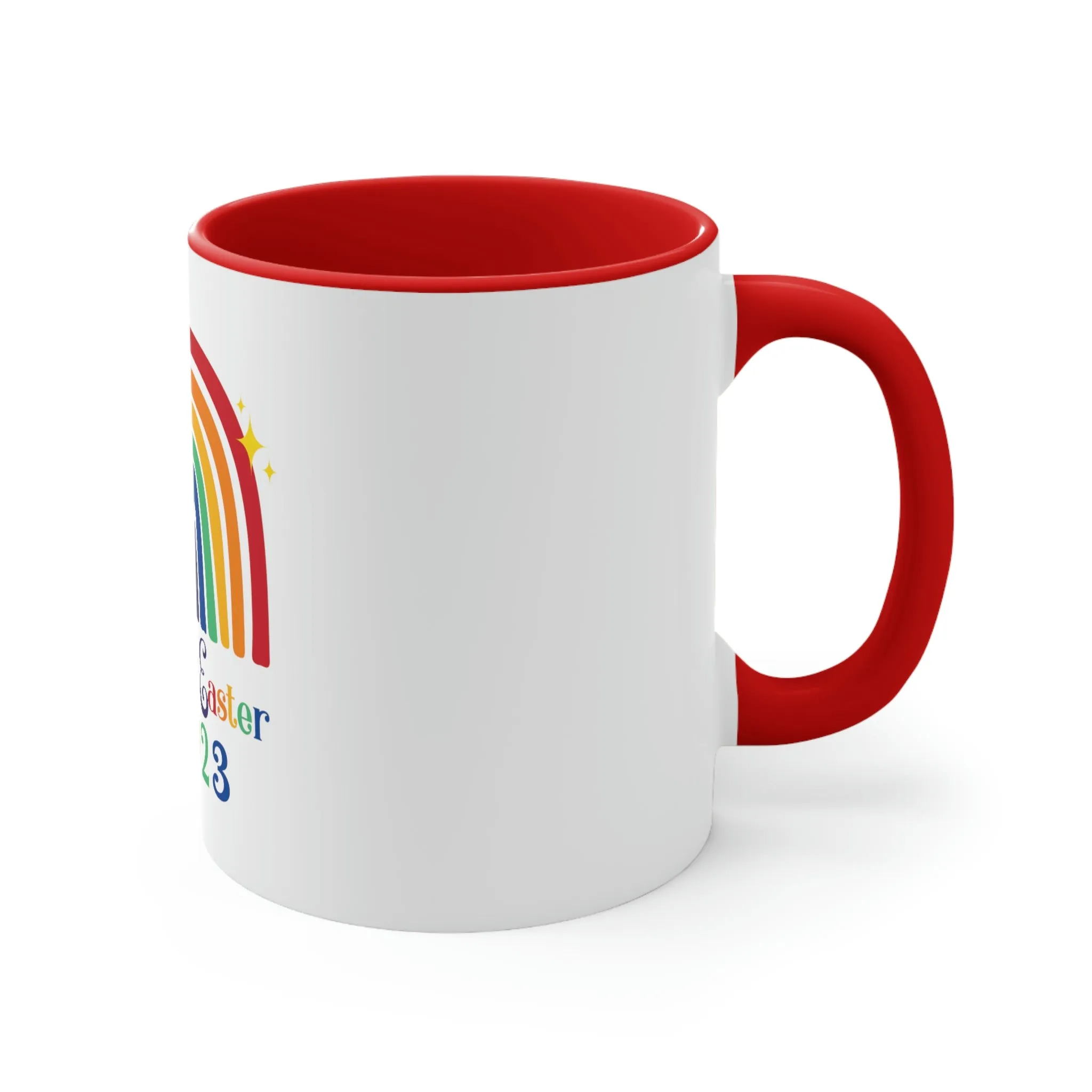 Rainbow Flag Accent Coffee Mug Easter Festival - Happy Easter 2023