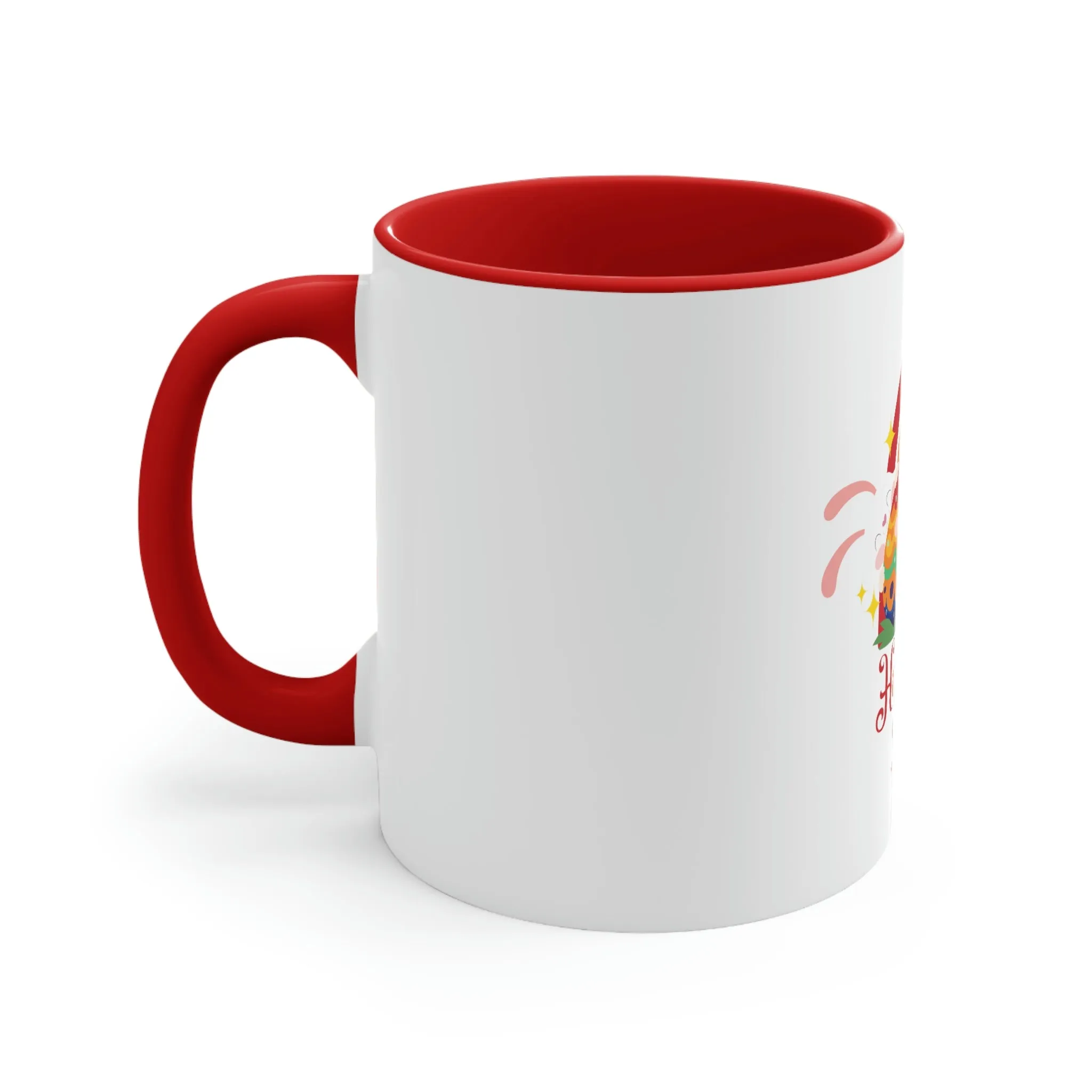 Rainbow Flag Accent Coffee Mug Easter Festival - Happy Easter 2023