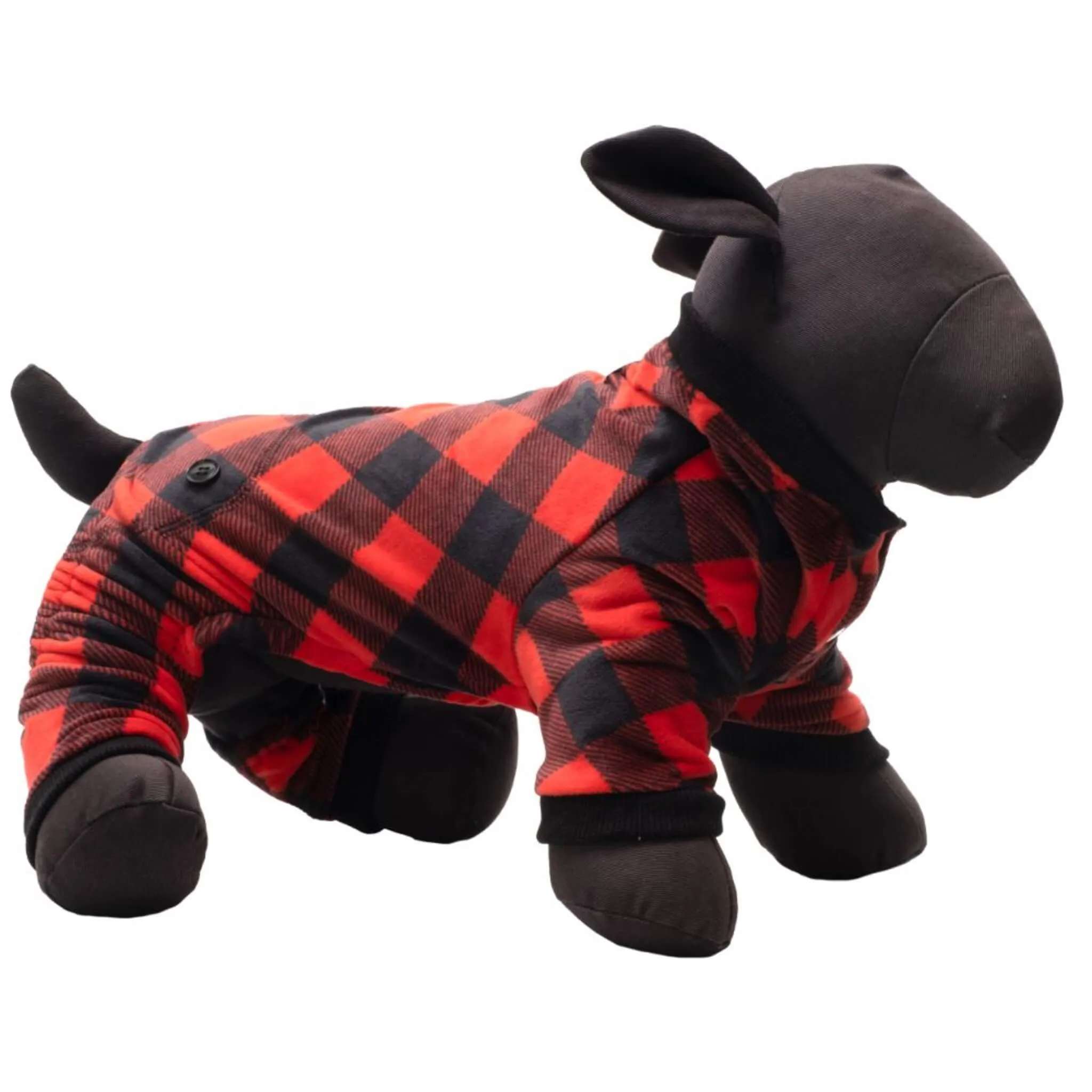 Red and Black Buffalo Fleece Dog Jammies