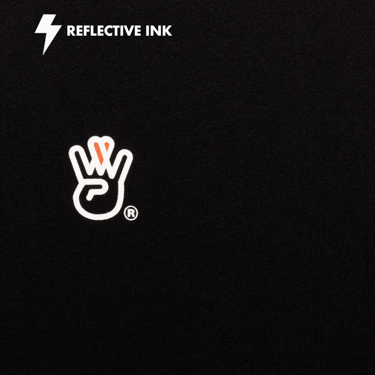 Reflective Logo Black Tee